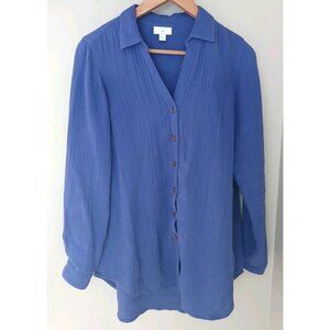 J. Jill Gauzy Button Down Shirt
